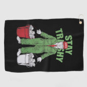 Wahl Trump Garbage Man Bleibe Trashy 2024 Wahl Golfhandtuch (Horizontal)