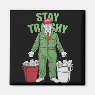 Wahl Trump Garbage Man Bleibe Trashy 2024 Wahl Magnet