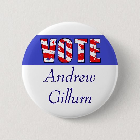 Wahl von Andrew Gillum Button (Vorderseite)