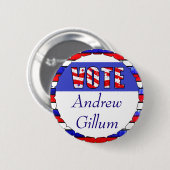 Wahl von Andrew Gillum Button (Vorne & Hinten)