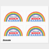 Wahl von Biden Harris Rainbow LGBTQ Rechteckiger Aufkleber (Blatt)