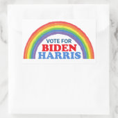 Wahl von Biden Harris Rainbow LGBTQ Rechteckiger Aufkleber (Tasche)