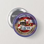 Wahl von Daniel Cox zum Gouverneur von Maryland Button (Vorne & Hinten)