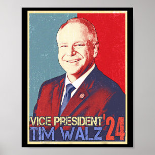Wahl von Harris-Vizepräsident Tim Walz Waltz 2024 Poster