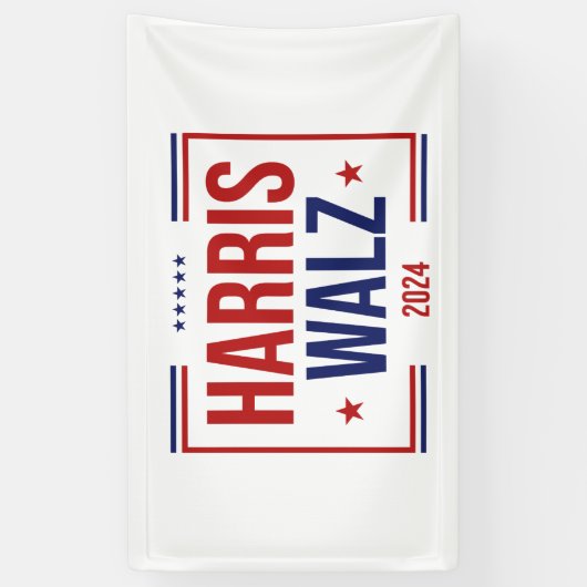 Wahl von Harris Walz Banner (Vertikal)