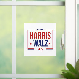 Wahl von Harris Walz Fensteraufkleber