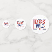 Wahl von Harris Walz Konfetti (Vorderseiten)