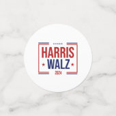 Wahl von Harris Walz Konfetti (Klein Vorderseite)