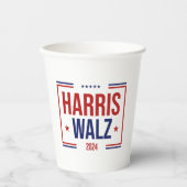 Wahl von Harris Walz Pappbecher (Vorderseite)