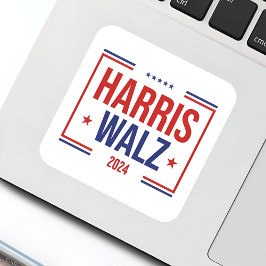 Wahl von Harris Walz Quadratischer Aufkleber