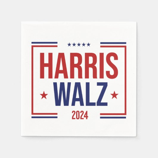 Wahl von Harris Walz Serviette (Vorderseite)