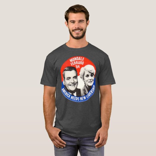 Wahl von Mondale Ferraro Walter Geraldine T-Shirt (Vorne ganz)