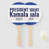 Wahl von Präsident Kamala 2024 Fächer (Vorne und Hinten)