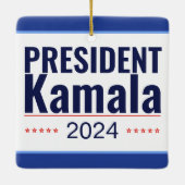 Wahl von Präsident Kamala 2024 Keramikornament (Rückseite)