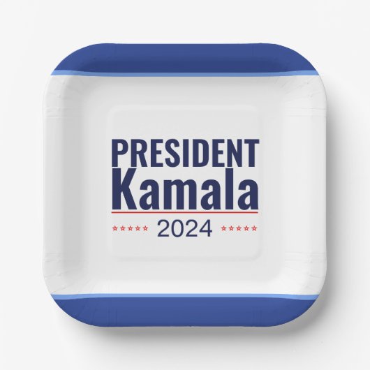 Wahl von Präsident Kamala 2024 Pappteller (Vorderseite)