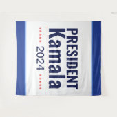 Wahl von Präsident Kamala 2024 Wandteppich (Vorderseite (Horizontal))