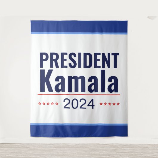 Wahl von Präsident Kamala 2024 Wandteppich (Vorderseite)