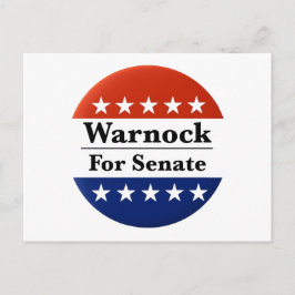 Wahl von Raphael Warnock zum US-Senat 2022 Postkarte