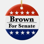 Wahl von Sherrod Brown zum US-Senat 2024 Keramik Ornament (Hinten)