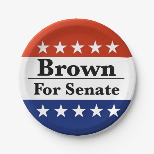 Wahl von Sherrod Brown zum US-Senat 2024 Pappteller (Vorderseite)