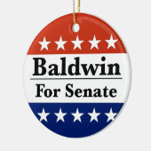 Wahl von Tammy Baldwin zum Senat 2024 Keramik Ornament (Links)
