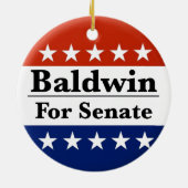 Wahl von Tammy Baldwin zum Senat 2024 Keramik Ornament (Hinten)