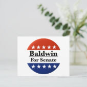 Wahl von Tammy Baldwin zum Senat 2024 Postkarte (Stehend Vorderseite)