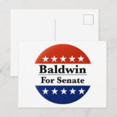 Wahl von Tammy Baldwin zum Senat 2024 Postkarte (Vorne/Hinten)