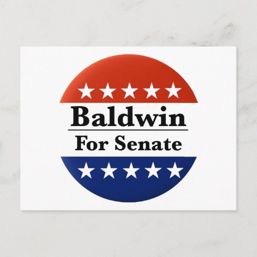 Wahl von Tammy Baldwin zum Senat 2024 Postkarte (Vorderseite)