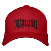 Wahl/Ziel Ambigram Lid Bestickte Kappe (Vorderseite)