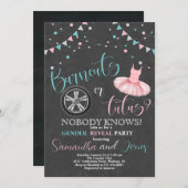 Wahlausfälle oder Tutus Gender Reveal Party Einladung (Vorne/Hinten)