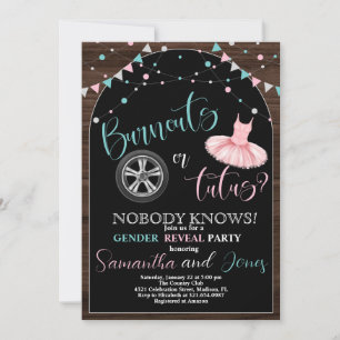 Wahlausfälle oder Tutus Gender Reveal Party Einladung