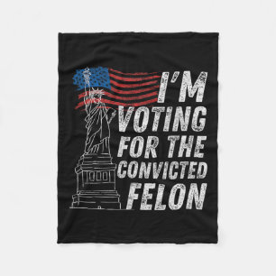 Wahlberechtigter Felon Funny Pro Trump 2024 Fleecedecke