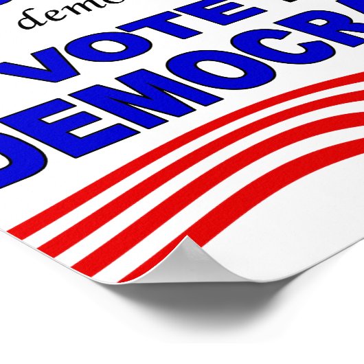 Wahldemokratin Poster (Ecke)