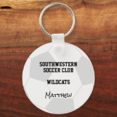 Wähle BELIEBIGE Teamfarben mit Trikotnummer Fußbal Schlüsselanhänger (Rückseite)