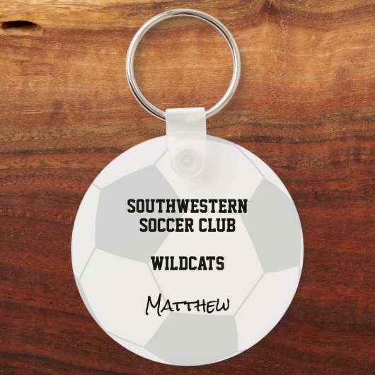 Wähle BELIEBIGE Teamfarben mit Trikotnummer Fußbal Schlüsselanhänger (Rückseite)