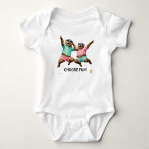 Wähle das lustige Otter-Duo Baby Strampler