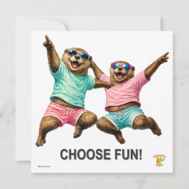 Wähle das lustige Otter-Duo Mitteilungskarte