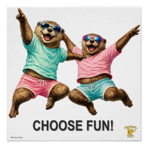 Wähle das lustige Otter-Duo Poster