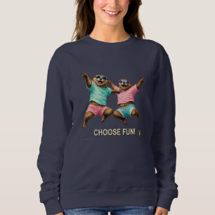 Wähle das lustige Otter-Duo Sweatshirt