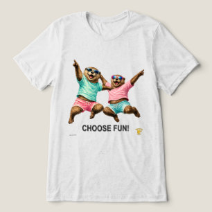 Wähle das lustige Otter-Duo Tri-Blend Shirt