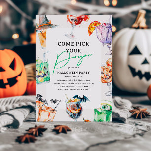 Wähle Dein Gift Cocktail Erwachsene Halloween-Part Einladung