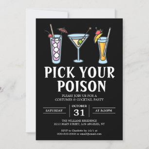 Wähle Dein Halloween-Gift Erwachsene Cocktailparty Einladung