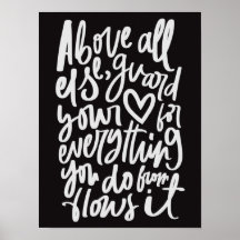 Wähle dein Heart Bible Scripture Poster