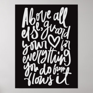 Wähle dein Heart Bible Scripture Poster