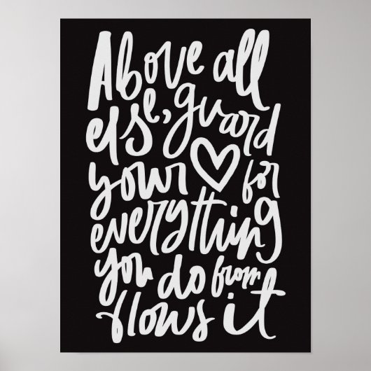 Wähle dein Heart Bible Scripture Poster (Vorne)