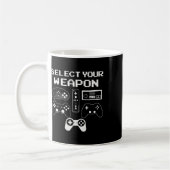 Wähle Dein Waffe Spaß Videospiel-Shirt Controller Kaffeetasse (Links)