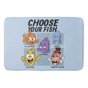 Wähle deinen lustigen Fisch Badematte