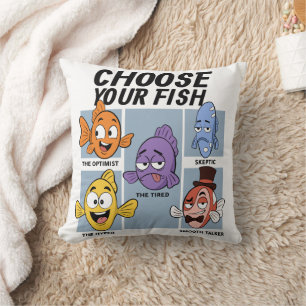 Wähle deinen lustigen Fisch Kissen
