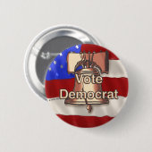 Wähle Demokraten Pin Button (Vorne & Hinten)